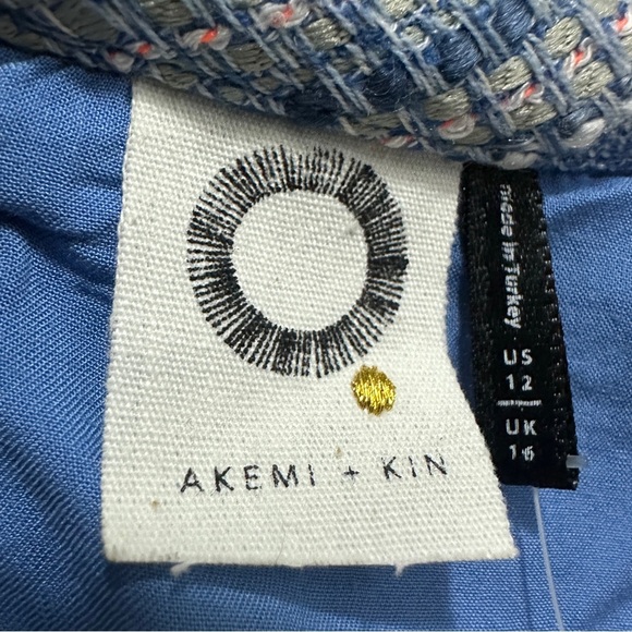 Anthropologie Akemi + Kin Dress Womens Size 12 Sleeveless Blue Striped Shift NWT - Picture 6 of 16